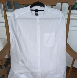 White Roll Tab Shirt size Large